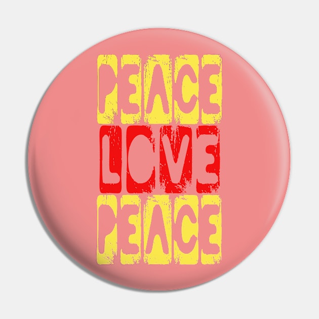 Peace Love Harmony Pin by PlanetMonkey