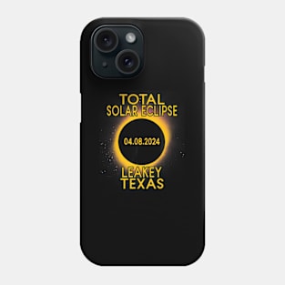 Total Solar Eclipse 2024 Leakey Texas Path Of Totality Phone Case