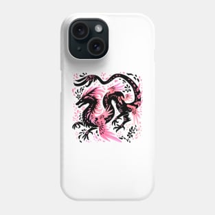 Cherry Blossom Winged Dragon Phone Case