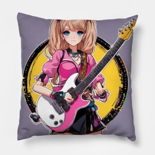 Guitar Legends Girl  Rock  Music Pillow