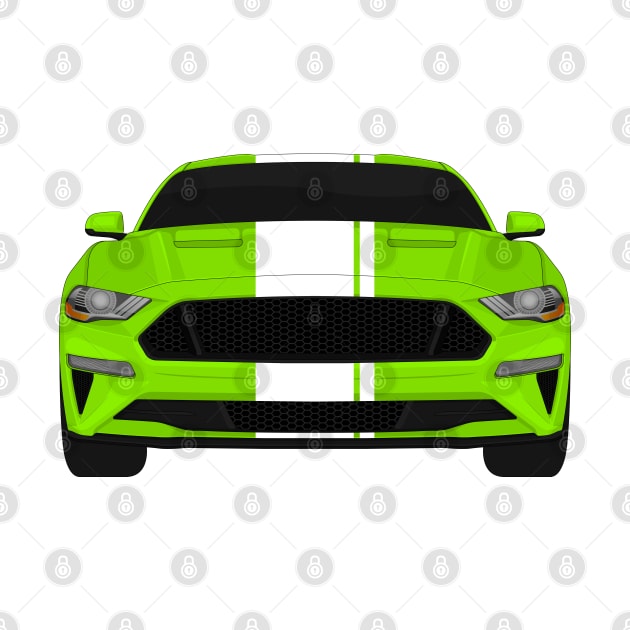 Mustang GT Grabber-Lime + White Stripes by VENZ0LIC