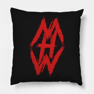 Red Hidden Wisdom Logo Pillow