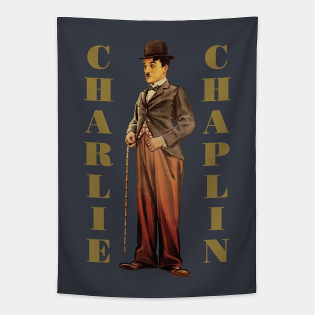 Charlie Chaplin Tapestry by PLAYDIGITAL2020