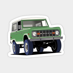 Green Ford Bronco Truck Magnet