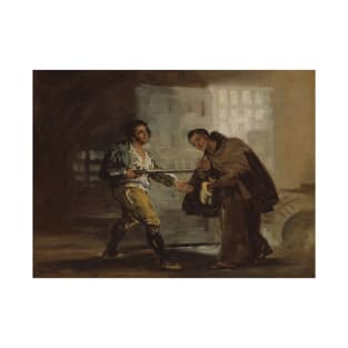 Friar Pedro Offers Shoes to El Maragato and Prepares to Push Aside His Gun by Francisco Goya T-Shirt