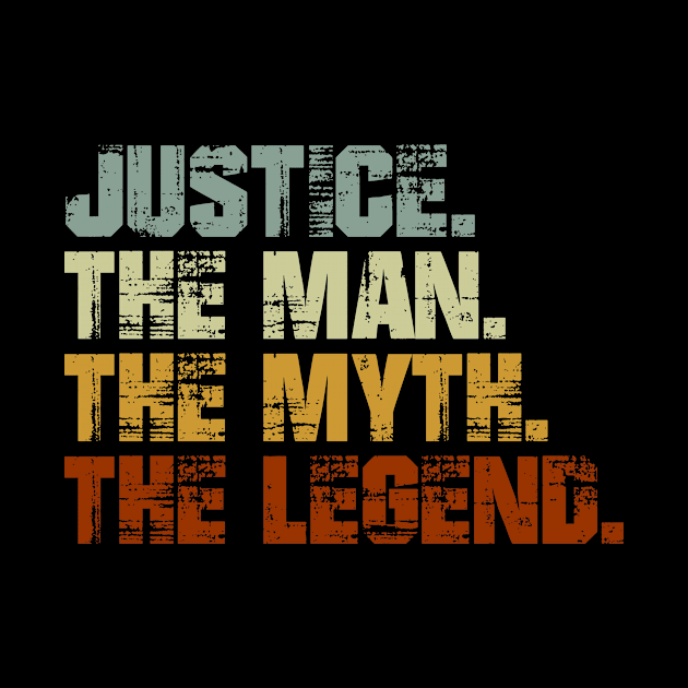 JUSTICE The Man The Myth The Legend by designbym