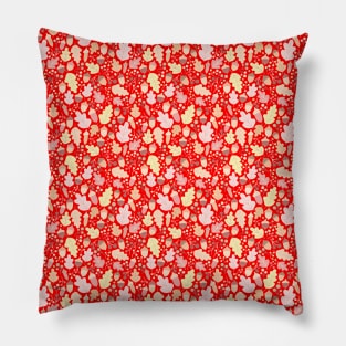 Cute Autumn Design with Oak Leaves and Acorns Pillow
