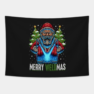 Merry Weldmas - Christmas Welder Tapestry