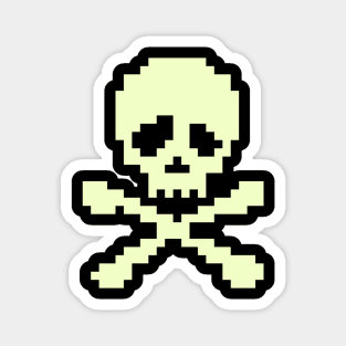 Yellow skull and crossbones punk Magnet