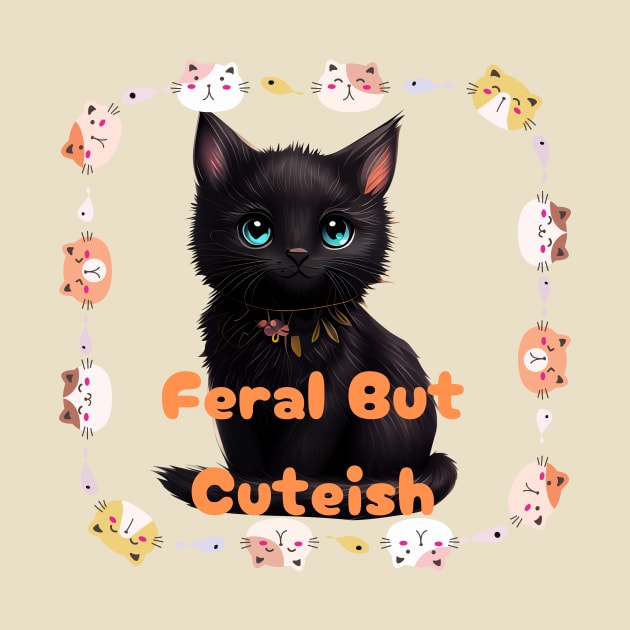 Cute But Feral Black Cat by ahlama87