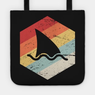 Retro Vintage Shark Fin Icon Tote