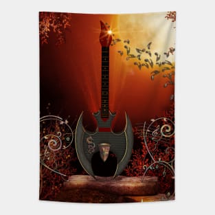 Awesome fantasy guitar, steampunk Tapestry