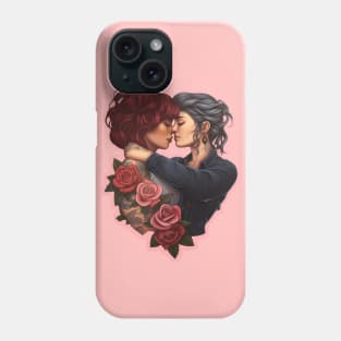 Lesbian couple tattooed girls Phone Case