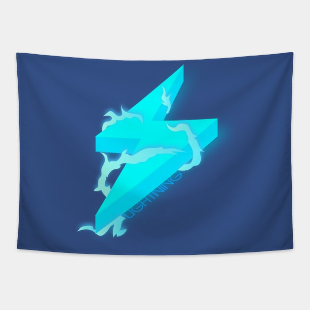 Blue Lightning Tapestry by Ochax store