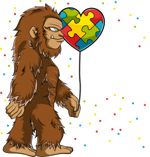 Bigfoot Sasquatch It's Ok To Be Different Autism Awareness Gift Magnet