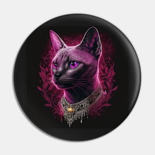 Gothic Burmese Cat Pin