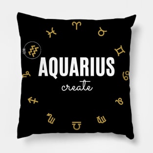 Aquarius Zodiac Horoscope Pillow