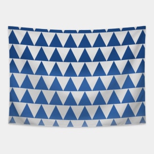 Blue Zig Zag Design Tapestry