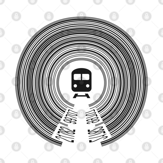 Barcode Tunnel (Train Lights) by John Uttley