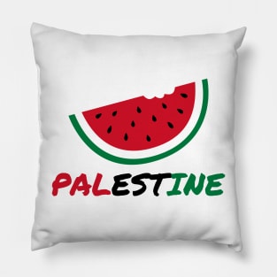 Palestine Watermelon - Hand Write Palestine Flag Color Pillow