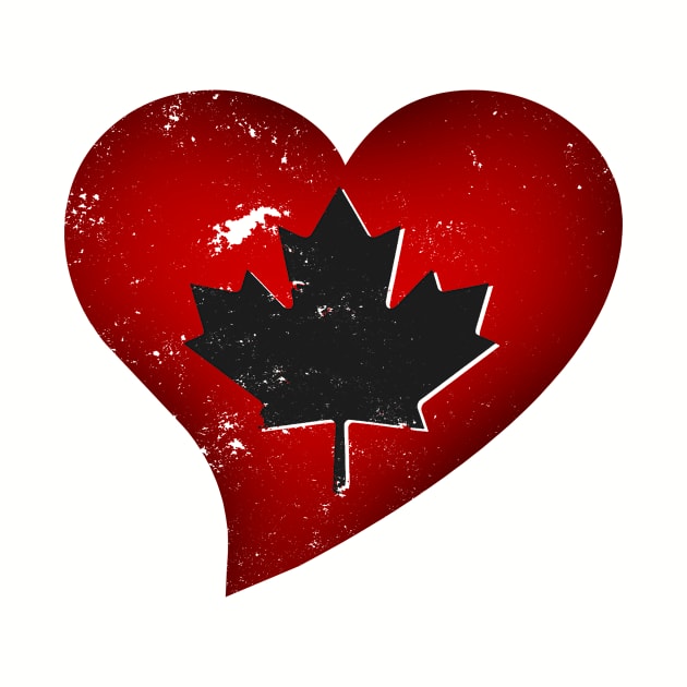 I Love Canada. Maple Leaf. by DazzlingApparel