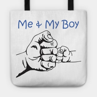 father and son fist bump Tote