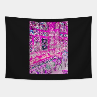 Pink Mosque Tapestry