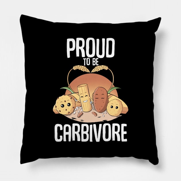 Proud to be carbivore Pillow by MerchBeastStudio