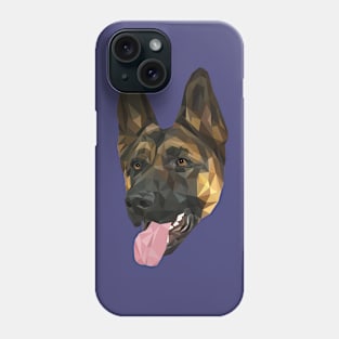 German Shepherd Low Poly Art Phone Case