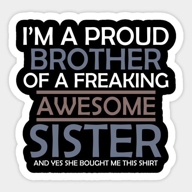 Brother Gift Cool Siblings Family Sister Brother Sticker Teepublic
