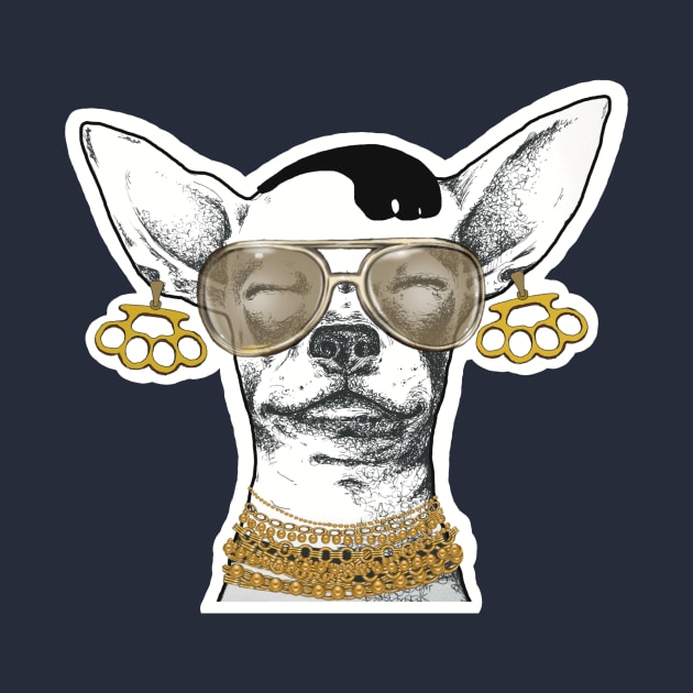 The funky chihuahua 02 by DakiPukiTeeStudio