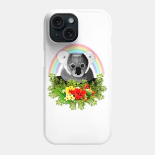 Cute Koala with Flowers, Rainbow and Butterfly Phone Case