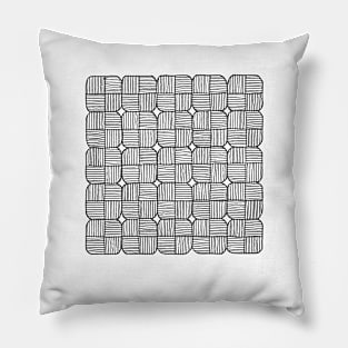 Black Squares Mosaic Pillow