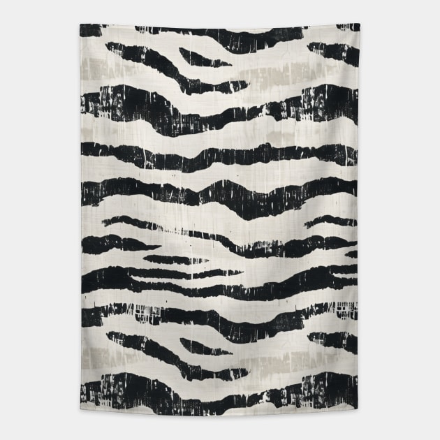 Zebra Abstract Elegant Boho Tapestry by Trippycollage