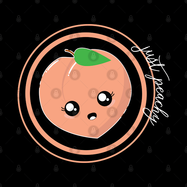 Just Peachy - Cute Georgia Peach Kawaii Design by JPDesigns