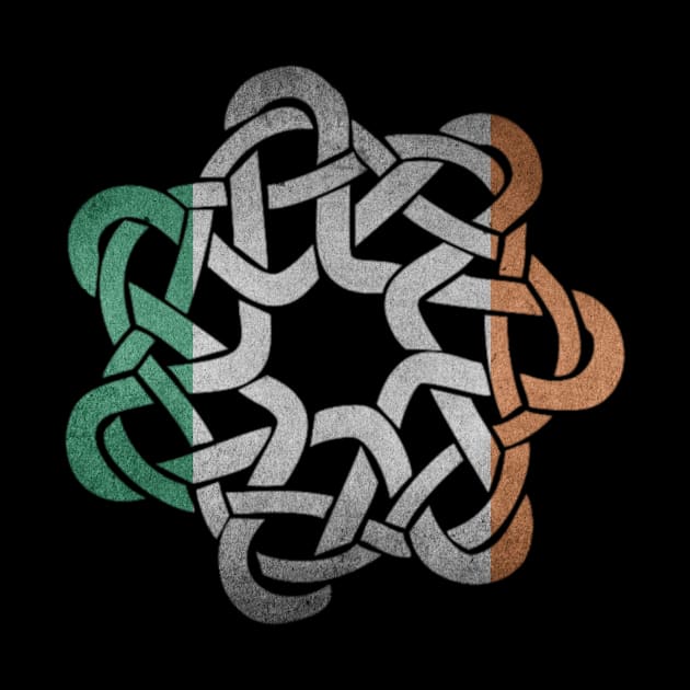 Beautiful Irish Flag Colored Celtic Ornament Knot by PerttyShirty