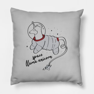 Space Llama Unicorn Pillow