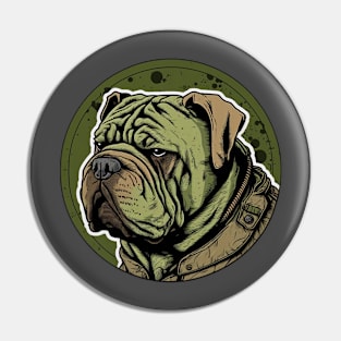 Shar-Pei Camouflage Motif Pin