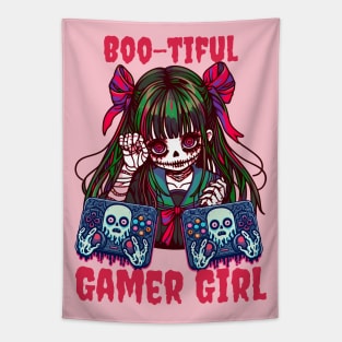 Halloween Spooky Gamer Girl Tapestry