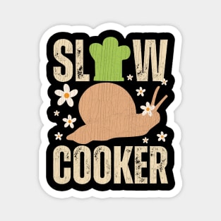 Slow Cooker Cute & Funny Snail Chef Magnet