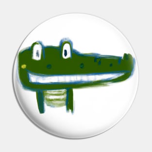 Cute Crocodile Drawing Pin