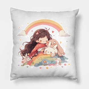 girl and boy Pillow