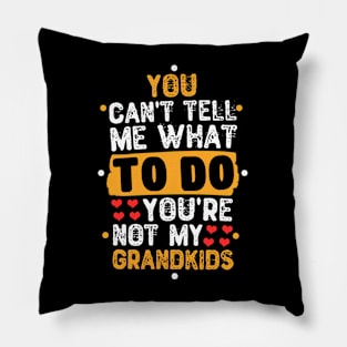 You Can't Tell Me What To Do You're Not My Grandkids Pillow