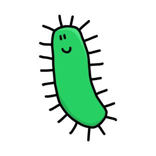 Cute E. coli bacteria sticker T-Shirt