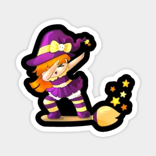 Dabbing Kawaii Witch Magnet