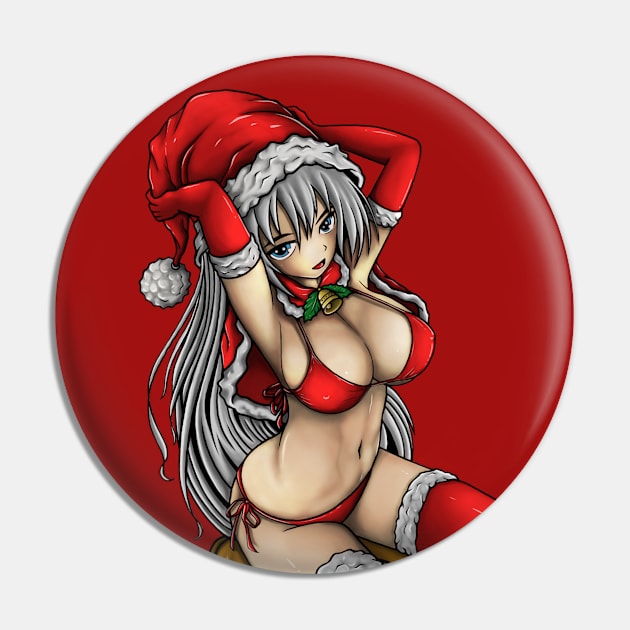 Christmas Girl Pin by DMD Art Studio