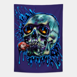 Drippy Sucker Skull Tapestry