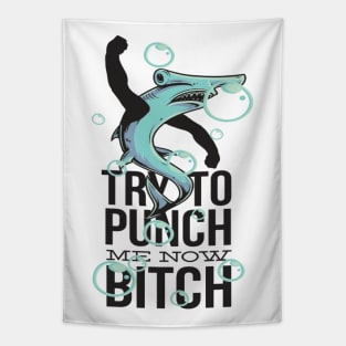 Trendy Shark Try To Punch Me Now Collections Tapestry