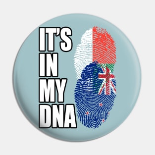 Malagasy And New Zealand Mix Heritage DNA Flag Pin