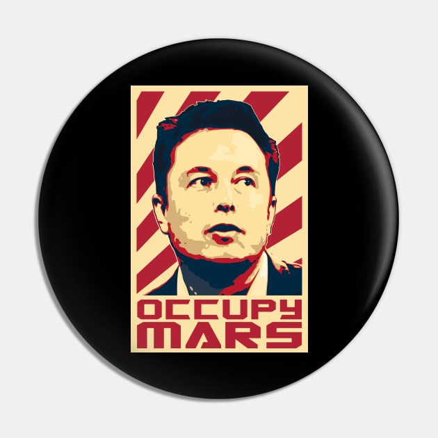 Occupy Mars Pin by Nerd_art